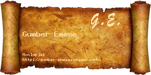 Gumber Emese névjegykártya