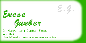 emese gumber business card